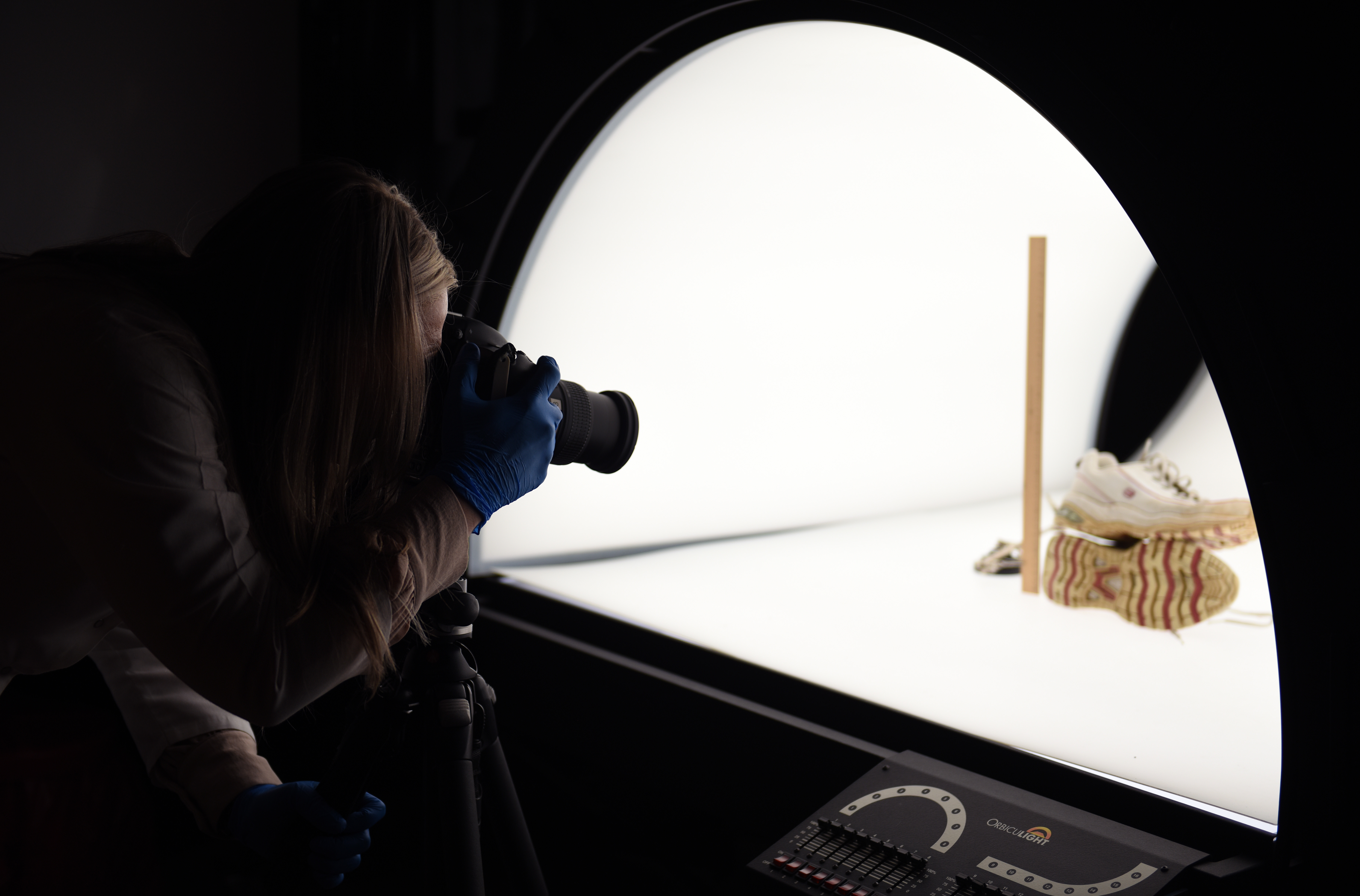 Woman taking photographs